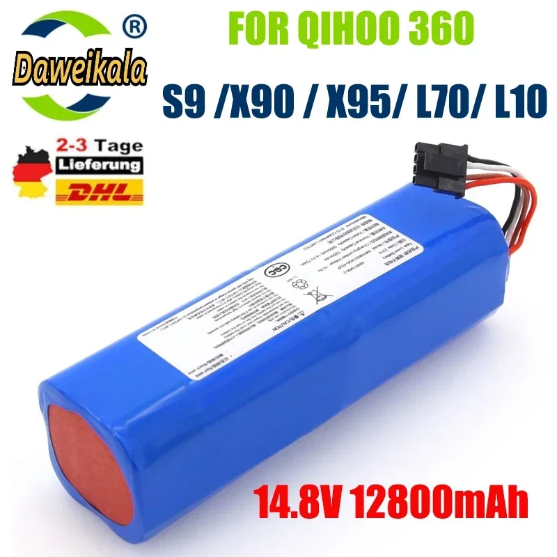 Original 12800mAh For Qihoo 360 X90 X95 S9 S10 Sweeping robot Original battery