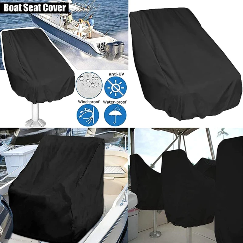 Boat Seat Cover Waterproof 420D Oxford Cloth ,Outdoor Yacht Seat Protector,Sun Protection Dustproof Pontoon Chair Cover