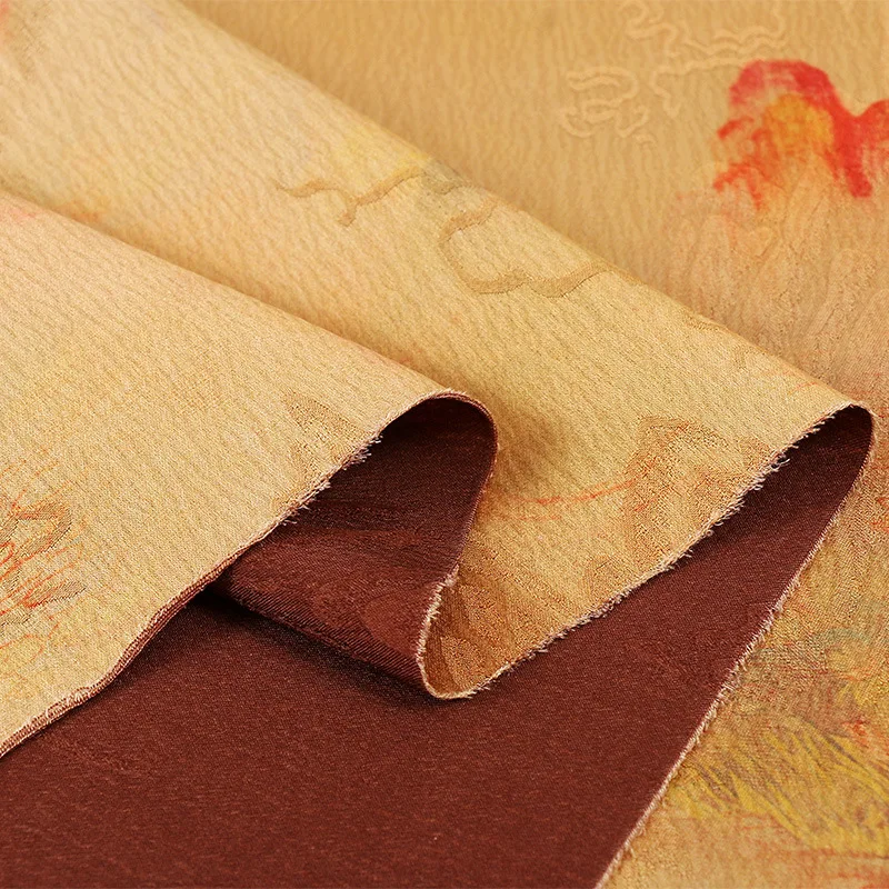 

Горный цветок сливы Xiangyun марля тяжелая жаккардовая ткань швейный материал одежда в китайском стиле Hanfu Cheongsam дизайнер