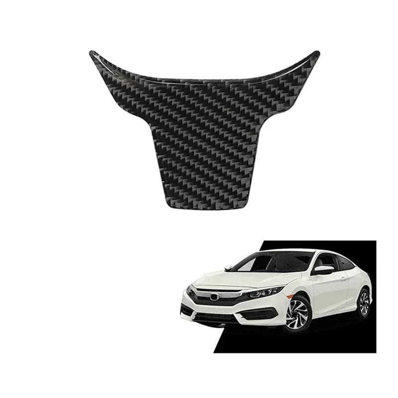 Rivestimento del telaio del pannello di copertura del labbro del volante in fibra di carbonio per Honda Civic 2016-2021 parti di ricambio accessori 1 pz