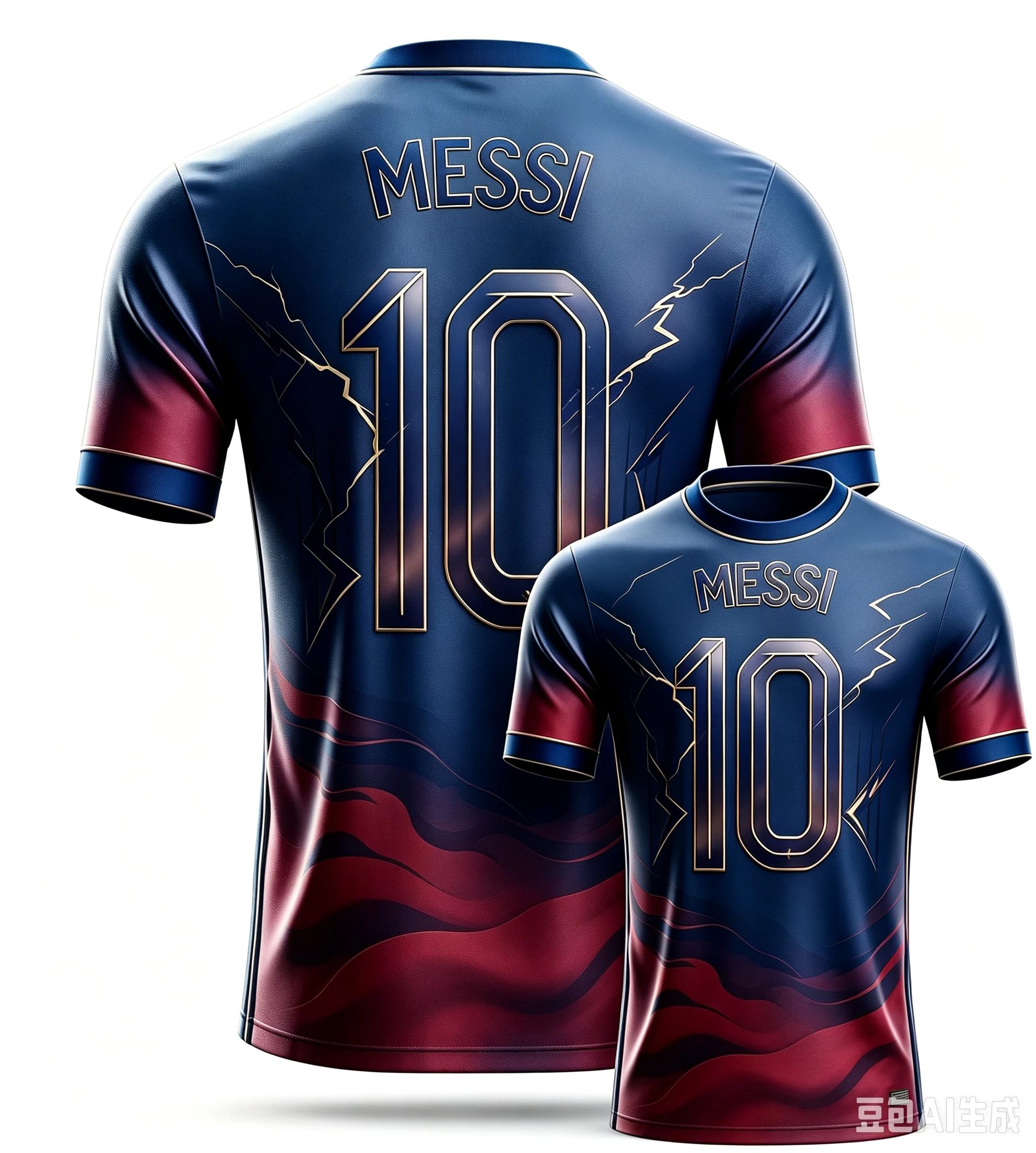 2627 hot selling fashionable Messi #10 football T-shirt, men women daily sports, leisure cycling, fitness short sleeved top