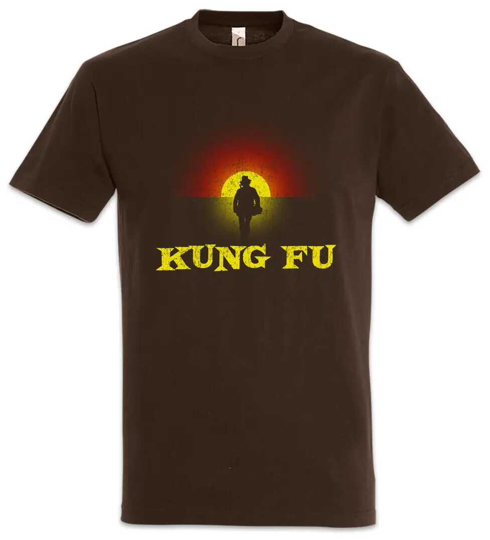 Kung Fu Walking Silhouette T Shirt Martial Bruce Arts Symbol Lee Karate