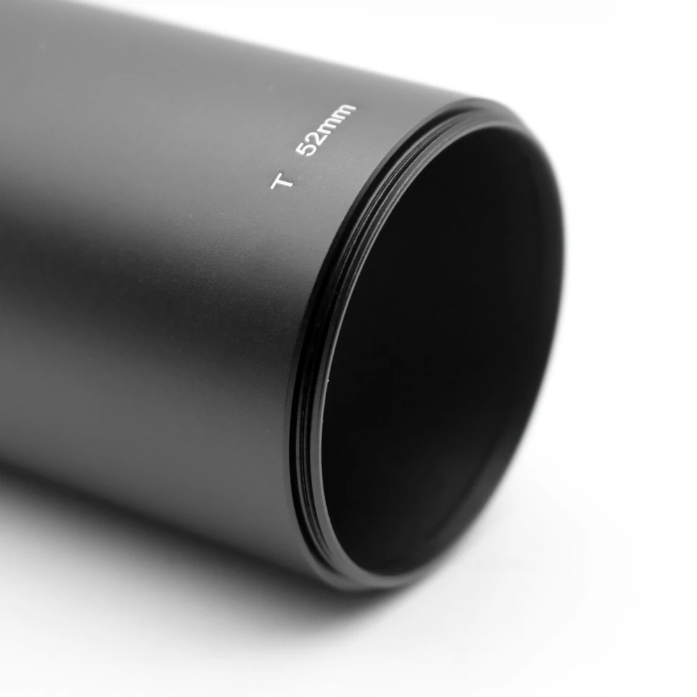 เลนส์ฮูดเทเล49 52 55 58มม. ความยาวโลหะแบบสกรูความยาว78มม. เลนส์ฮูดเลนส์กล้องโทรศัพท์สำหรับกล้องโทรทรรศน์เลนส์สะท้อนกระจก