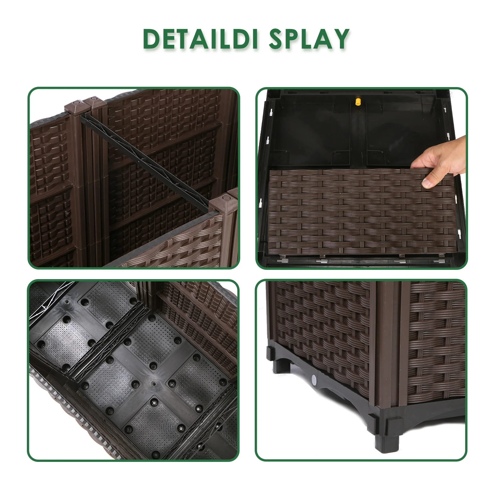 

Large Planters Elevated Garden Boxes Outdoor Raised Plant Pots for Vegetables Flowers Herbs