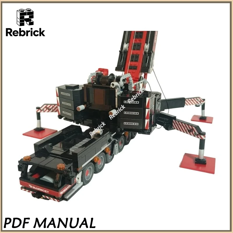 

Mammoet LTM 1750-9.1 Mobile Crane Building Blocks Set, Detailed 750-Ton Lifting Capacity Engineering Vehicle