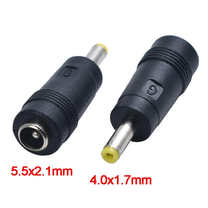 

2pcs DC Power Adapter Connector Plug 5.5x2.1mm female jack to 4.0x1.7mm male Plug Laptop Power converter adapter High-quality