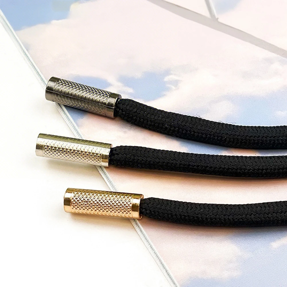 1/5/10Pcs 135cm 6mm Black Round Braided Cord Hoodie Drawstring Sweatpants Waist Cord DIY Garment Sewing Supplies