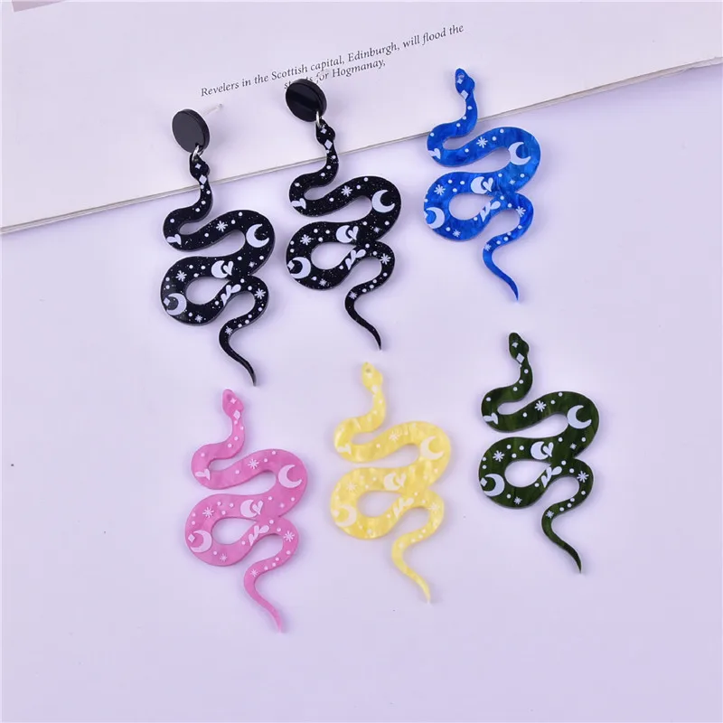 

Mix 10pcs Butterfly Moon Snake Arcylic Charms for DIY Earring Jewelry Making