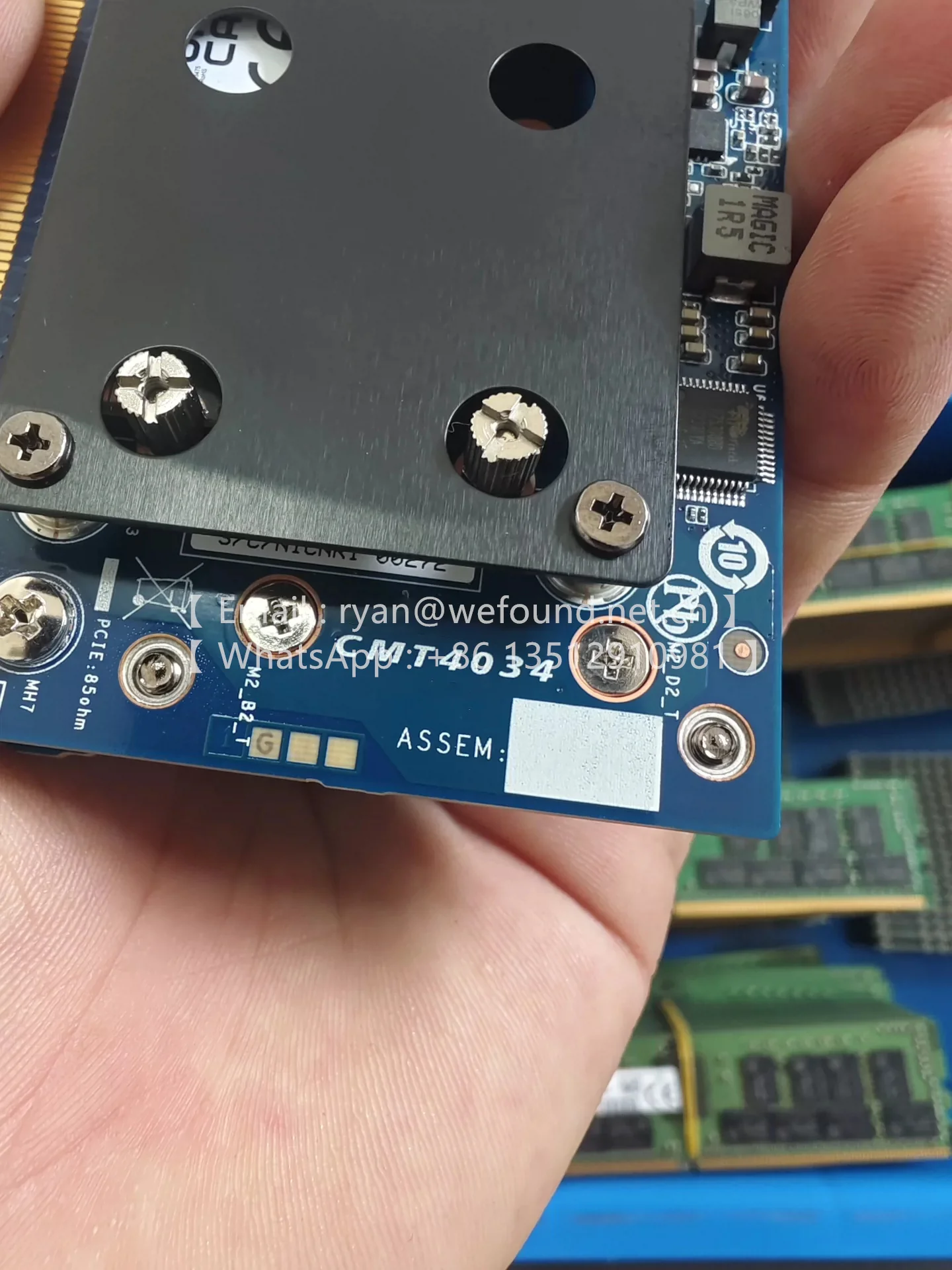 CMT4034  4 x M.2 PCIe x16 Card Supports up to 4 x PCIe Gen3 x4 M.2 SSD drives 2280/22110