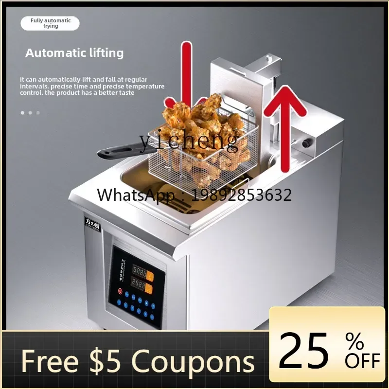 

B1 Automatic Lifting Fryer Electric Fryer Commercial Fryer Single Cylinder Intelligent Timing Double Chicken Chop Fries