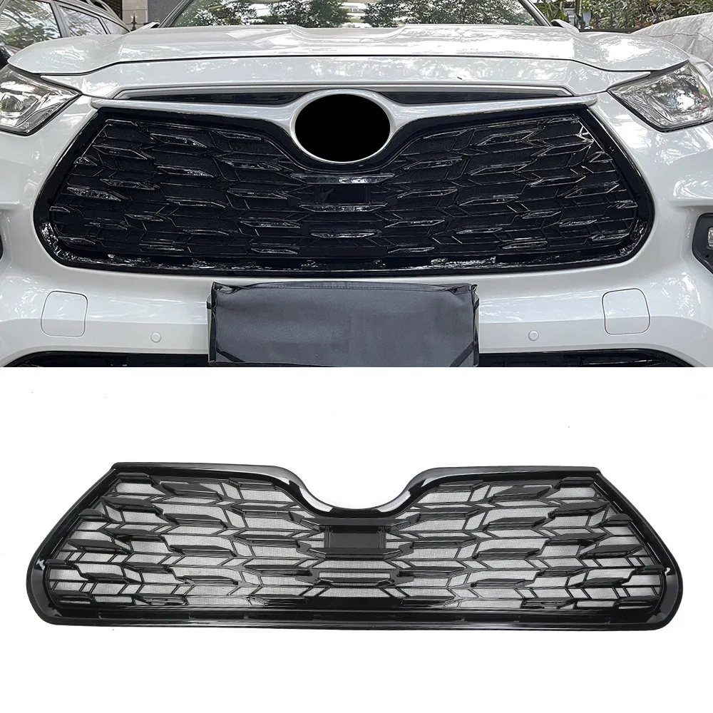 

For Toyota 2020-2024 Highlander Front Bumper Grille Of The Water Tank Protection Net On The Middle Screen Of The Car Body