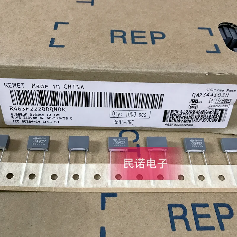 5/10/20 шт./лот KEMET R46 310VAC 0.022UF 310VAC223 223 22NF 310VAC22NF 310VAC0.022 Пленочный конденсатор, шаг выводов 10 мм, R463F2220DQN0K