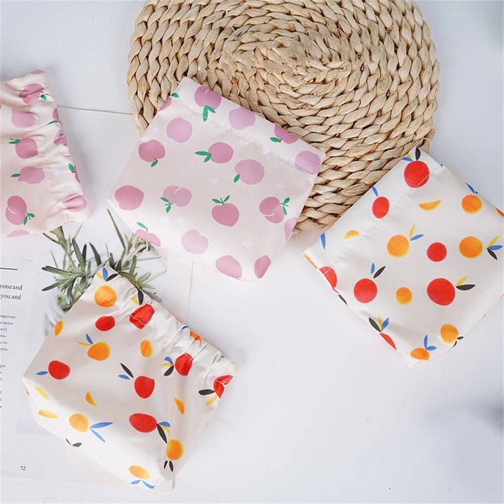 

Mini Portable Coin Purse Automatic Closing Shrapnel Lipstick Key Storage Bag Fashion Earphone Organizer Colorful Printed Wallet