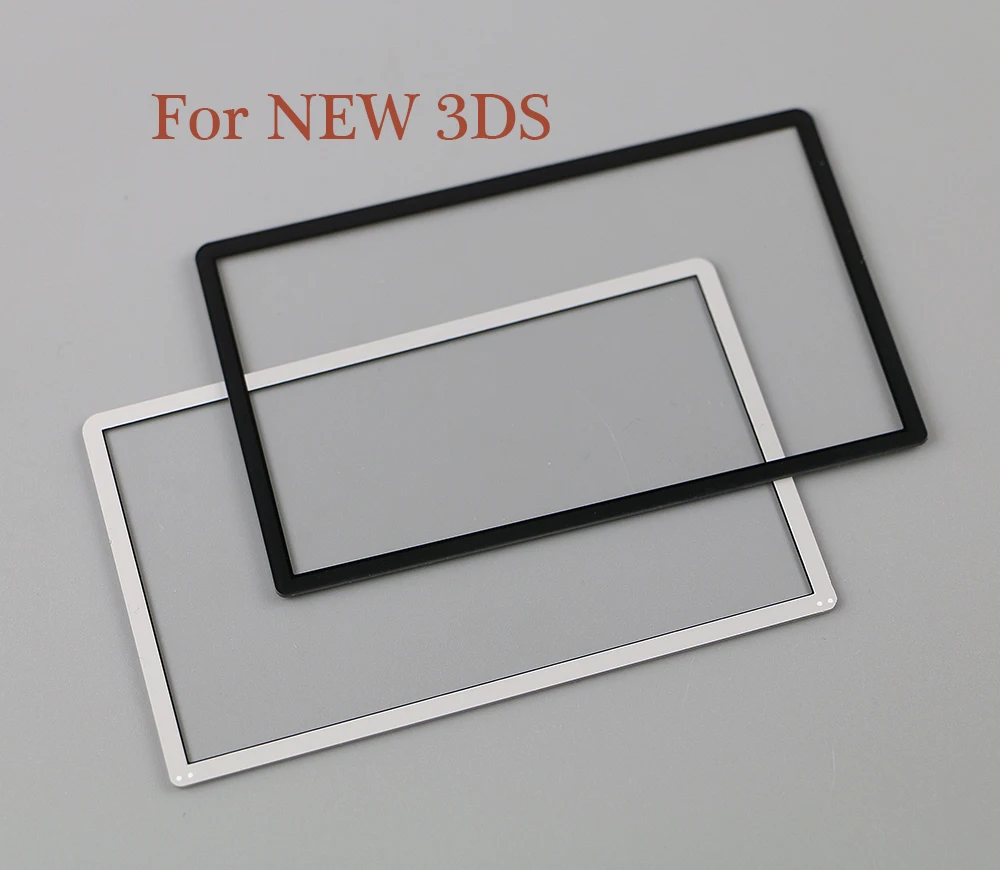 1PC Black White Top Screen Frame Lens Cover LCD Screen Protector Film For New 3DS Console
