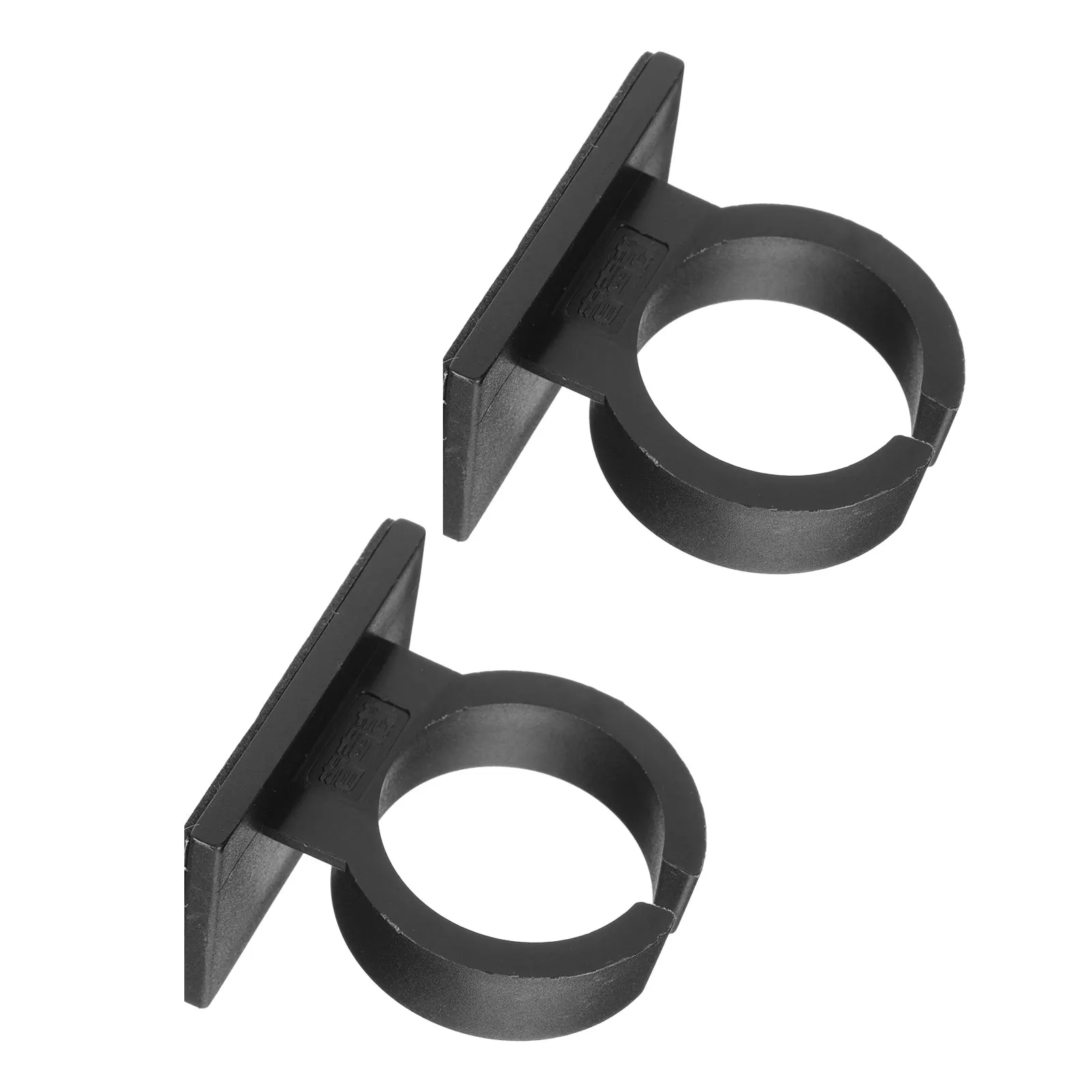 

2pcs Square Microphone Clips Adhesive Backing Black Plastic Mic Holders Interview Industry Plastic Microphone