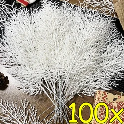 White Pine Needles Artificial Christmas Tree Ornaments DIY Leaf Branches Wreath Home Garden Decoration New Year Party Supply