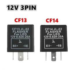 Universal 3ขา CF13 CF14 JL-02อิเล็กทรอนิกส์ Relay Flasher รถเพื่อแก้ไขไฟ LED เปิดสัญญาณ Hyper Flash กระพริบ12V DC