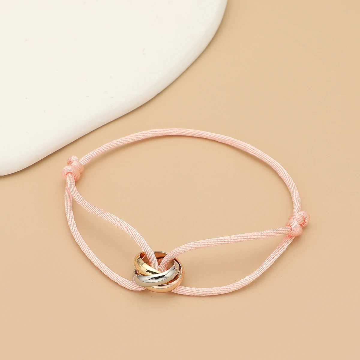 2024 heißer verkauf Armband 3 Farbe Metall Schnalle Hand Kette Einstellbar Frauen Männer Schwarz Seil Armband für Frauen Schmuck Party geschenke