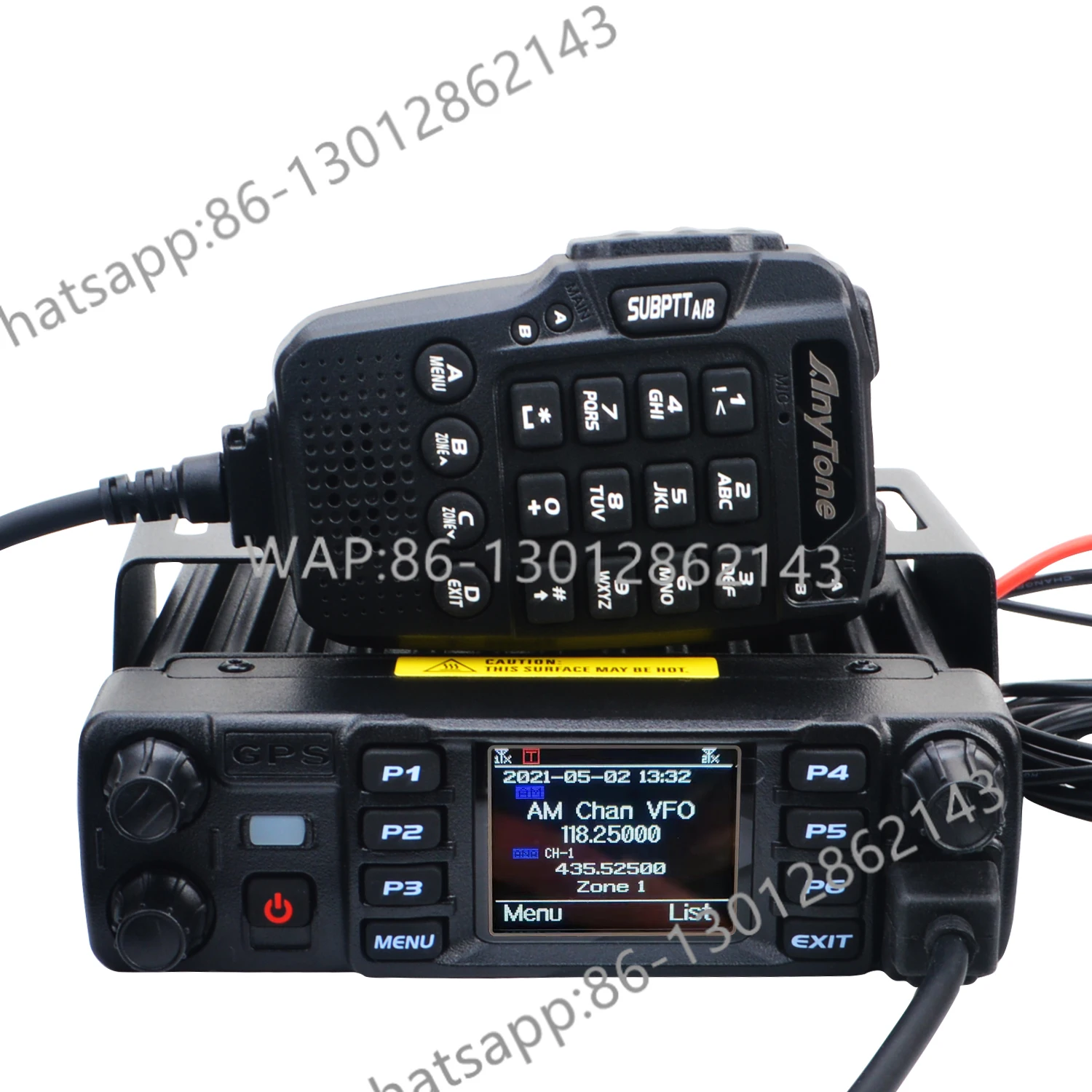 Anytone AT-D578UV Plus VHF UHF Air Band Receive GPS APRS Bluetooth PTT DMR Digital Repeater Function FM Mobile Radio AES256