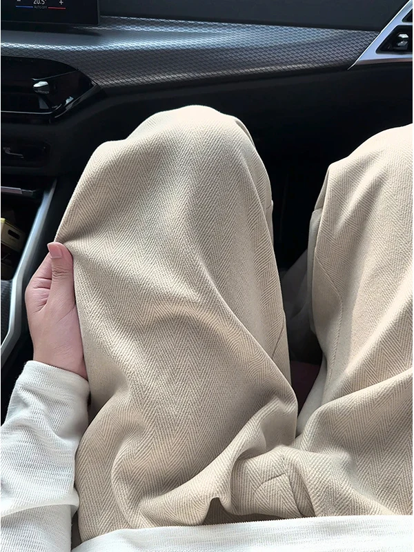 

Heavyweight Casual American Retro Pants Men's Spring Autumn Loose Straight Leg Wide Leg Trendy Trousers Comfortable Breathable