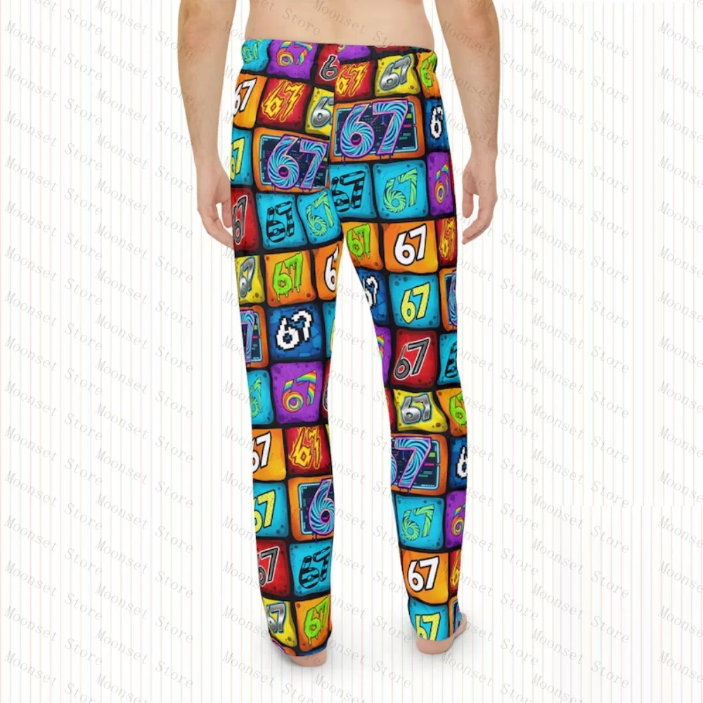 67 Meme Six Seven Celana Piyama Wanita Hadiah untuk Pria Celana Piyama Bahan Sutra Susu Kasual dan Nyaman Celana Pria