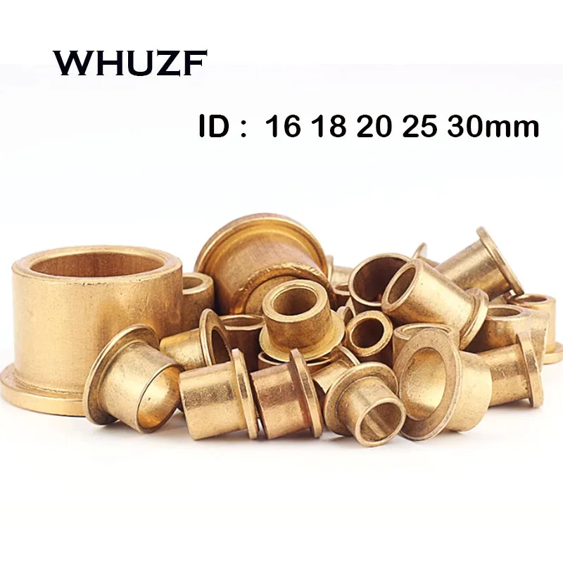 

5/10PCS ID 12 14 16 20 25 30mm Flanging Self-Lubricating Bearing Powder Metallurgy Oil Copper Bushing Sleeve With Stepped Flange