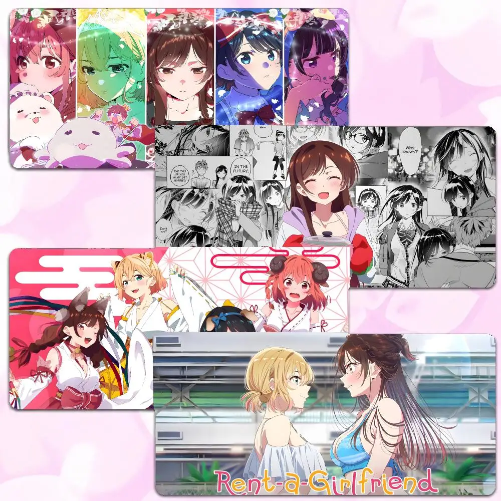 Manga Anime Rent A Girlfriend Mouse Pad Thick Lock Edge Gaming Desk Mat Large Size PC Mouse Pad Home decor