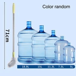 1pc Plastic Water Dispenser Water Bucket Cleaning Brush Household Cleaning Brush Washing Cleaner Gadget With Stainless Steel Rod