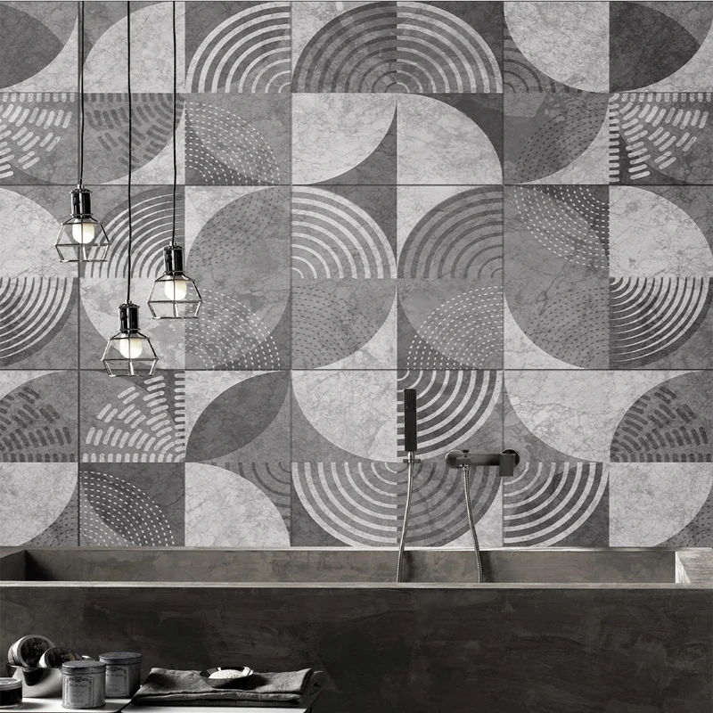 

Фотообои 3D с геометрическим рисунком на заказ, наклейка-плакат на холсте для ванной, гостиной, декора стены за телевизором