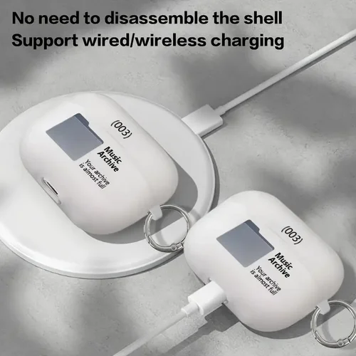 Funda Airpods con carpetas de música creativa 003 para Airpods 1, 2, 3 Pro Pro2, 2022, Fundas suaves y divertidas para auriculares, Funda Couque