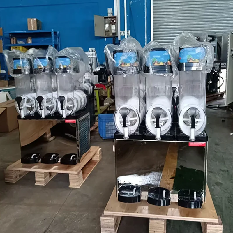 Double Tanks Slush Machine Stainless Steel 15L*3 Snow Melting Machine High Quality Slush Smoothie Frozen Drink Beverage Machine