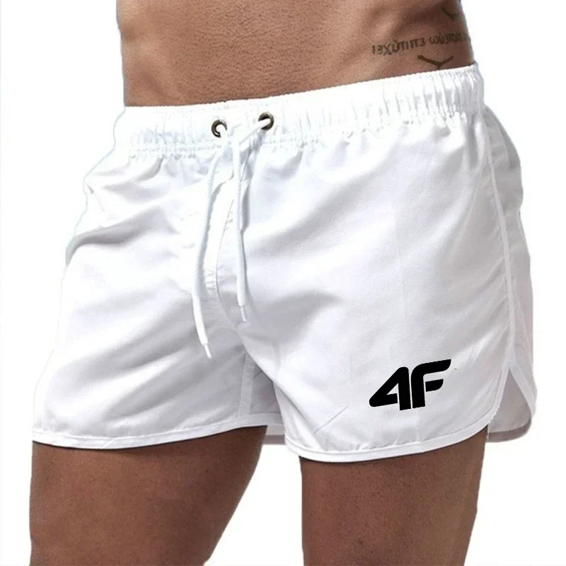 Calções masculinos 2025 calções de praia verão nadar calças de ginásio secagem rápida natação homme surf ventilar cordão moda casual diariamente