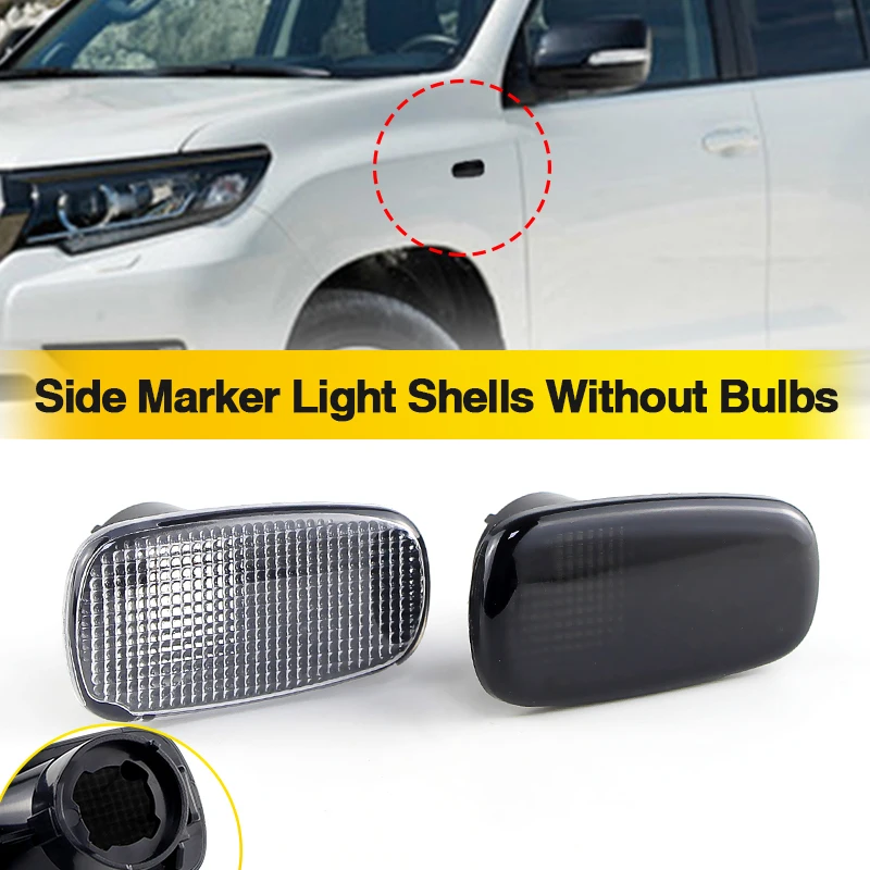 

2PCS No Bulb Side Marker Light Cover For Toyota Prius Kluger Wish Land Cruiser 200 Prado 120 RAV4 Altezza Lexus IS300 8173053011