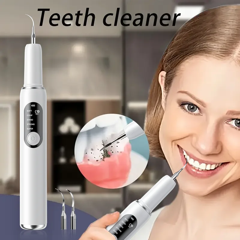 Rimuovi Placca Dentale Elettrico Impermeabile IPX6 Cinque Modalità Ablatore Dentale ad Alta Frequenza a Ultrasuoni per Rimozione Tartaro