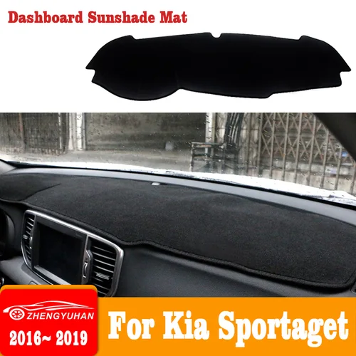 Imagen 1 del producto Para Kia Sportage 4 QL 2016 2017 2018 2019 2020 2021 2022 parasol para salpicadero de coche Anti-UV alfombra antisuciedad accesorios de alfombrilla protectora