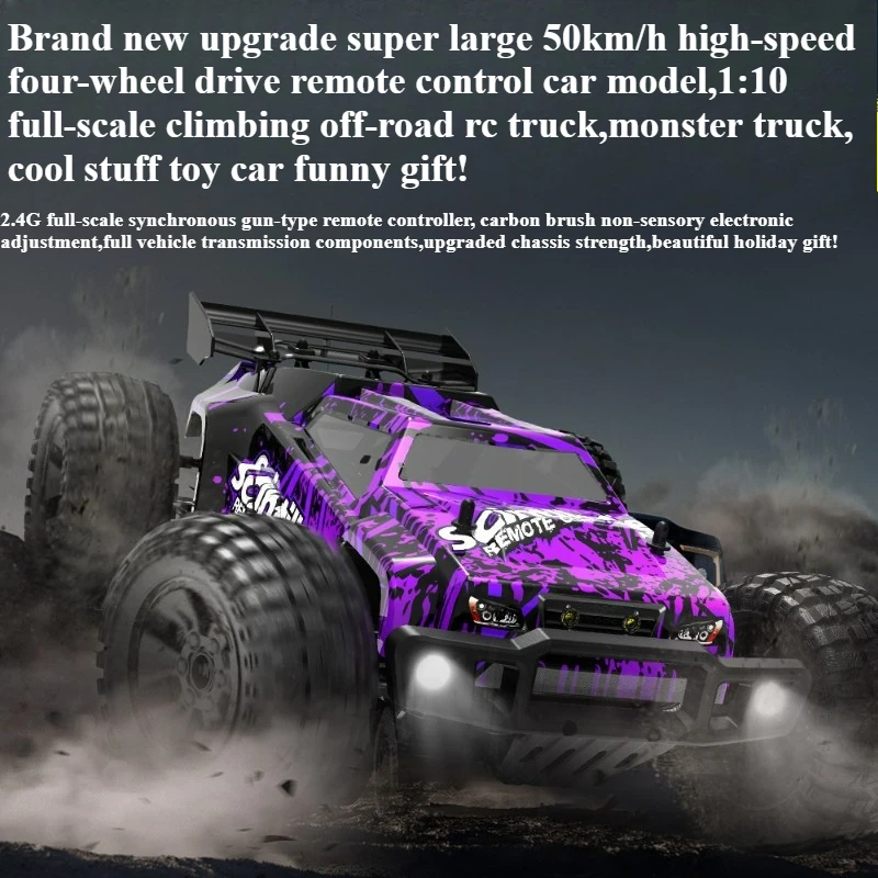 

Cool Stuff Toy Car Funny Gift-50km/h High-speed 4WD Rc Truck,1:10 Off-road Rc Car,Remote Control Car,Monster Truck,Toys for Kids