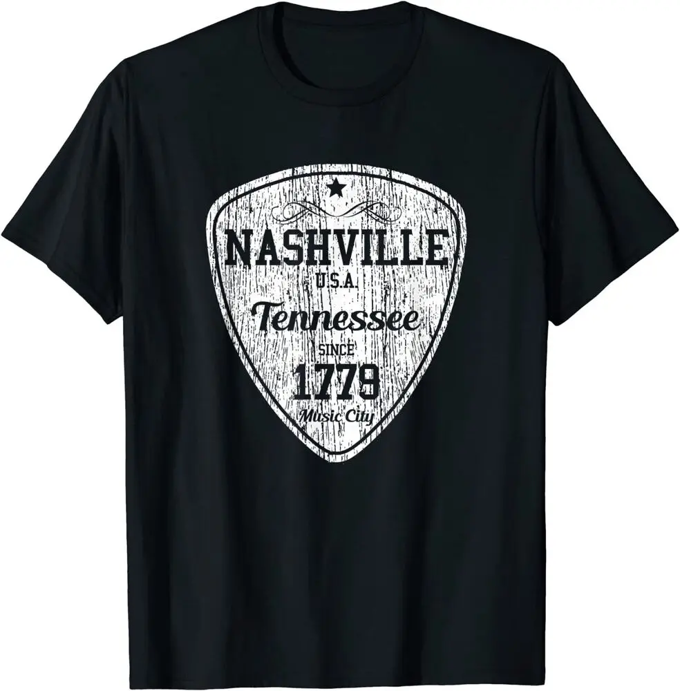 

Guitar Pick Nashville Country Music City T-Shirt For Men Clothing Women Short Sleeve Tees Y2K Tops New Arrival Unisex Summer