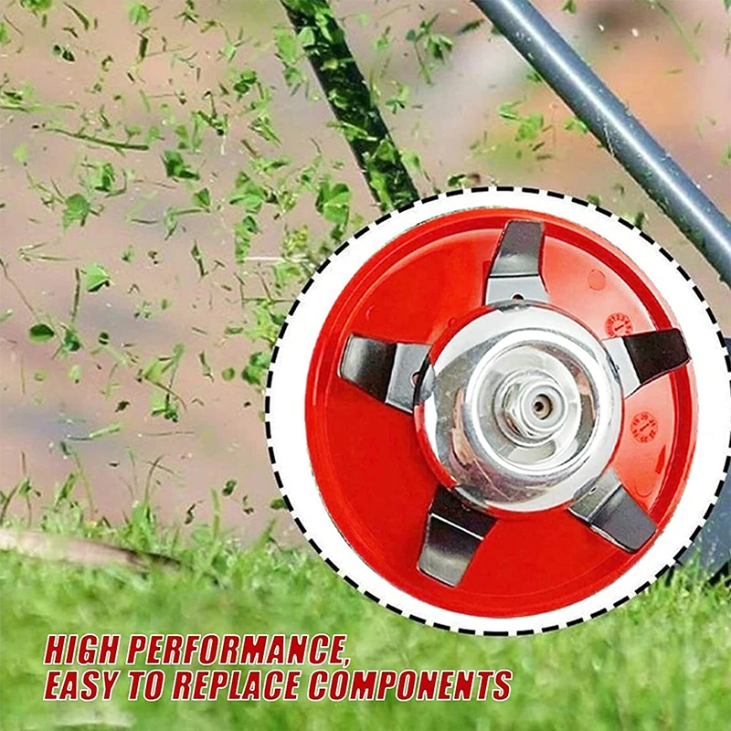 Universal Multi-functional Trimmer Head for Lawn Mower Garden Tool Parts Brush Weed Cutter Blades Steel Hedge Grass Trimmer Head