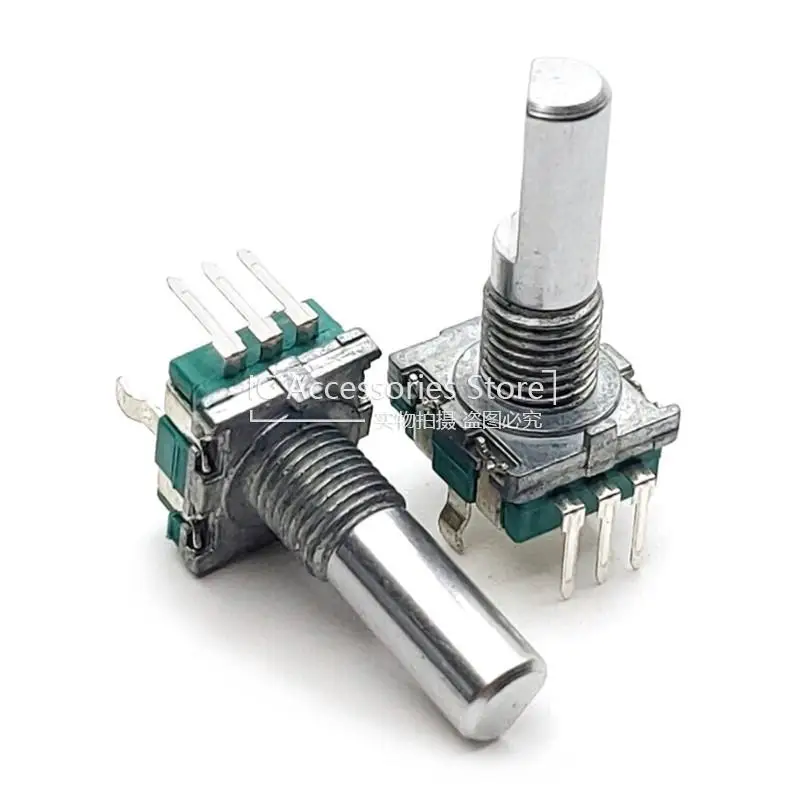 5PCS EC11 Handle Length 20MM Half Axis Rotary Encoder Encoding Switch Without Switch 3 Pin 20 Positions 20 Pulses