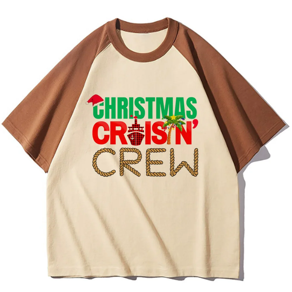 Christmas Cruise Crew tshirt women Y2k streetwear 80s Classic harajuku  Pop Culture tshirt women Punk aesthetic Trendy