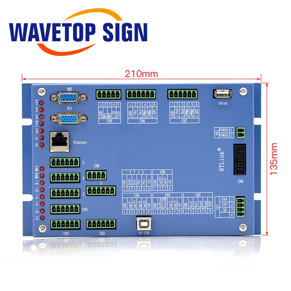 WaveTopSign Ruida RDC6344G 7 "نظام التحكم بالليزر لوحة اللمس لآلة النقش والقطع بالليزر Co2