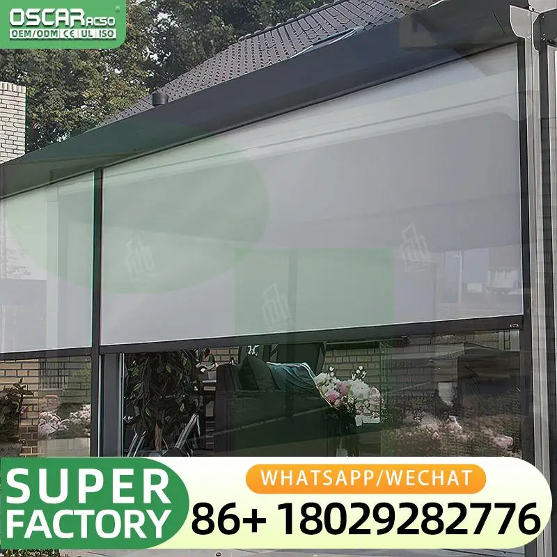 Large Metal Outdoor Gazebo with Sliding Doors Summer Party Rain proof Pergola for Backyard Garden USA Structure Rolling Blind