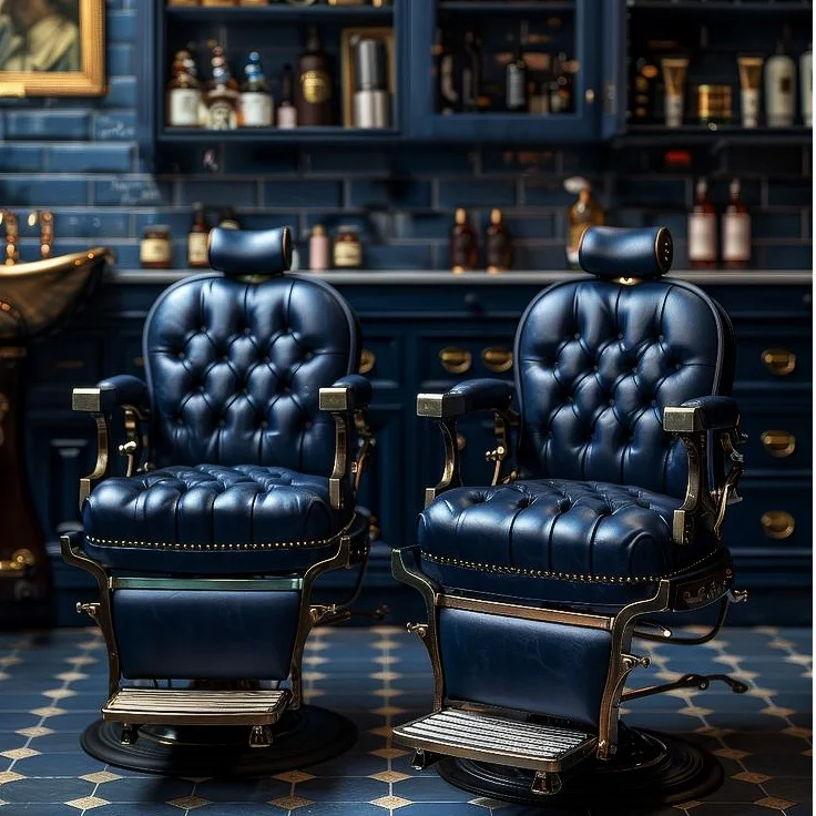 Super high-quality design beauty furniture factory custom Pu leather men's simple outdoor cheap barber chair