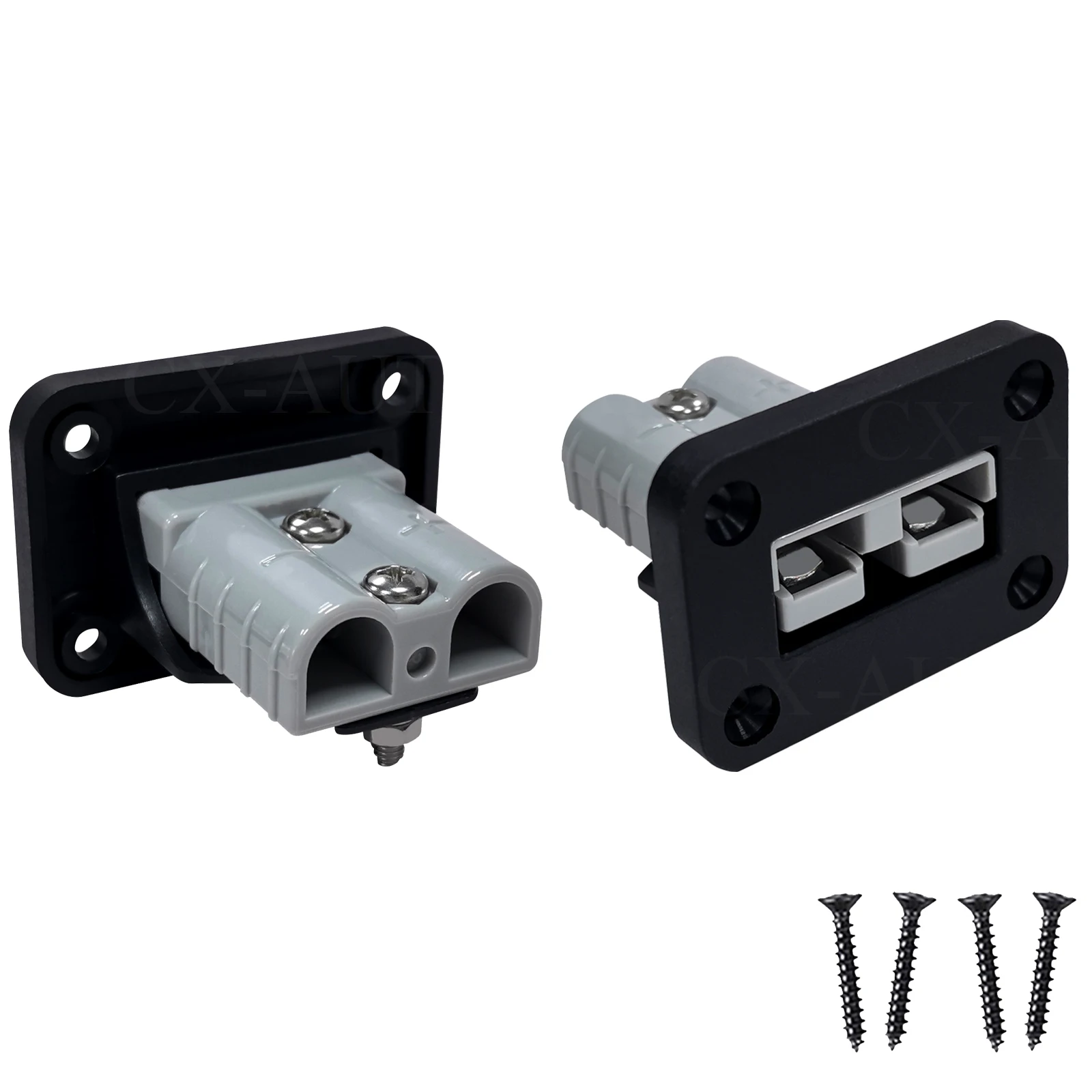50A Singel / Dual Flush Mount Bracket For Anderson Plug Power Charging Solar Battery Connector Panel For Ship Yacht RV Caravans