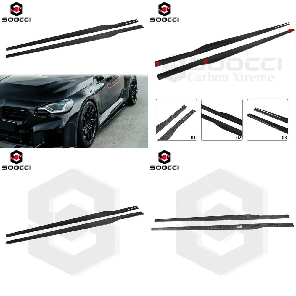 

Dry Carbon Fiber R44 Style Side Skirt for G87 M2 Coupe Side Door Lower Edge Auto Body Bumper Kit Bumper Lip Splitter