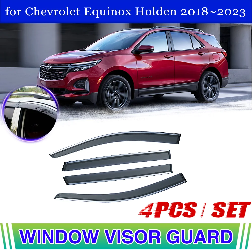 Car Window Visor for Chevrolet Equinox Holden 2018~2023 Door Vent Awning Rain Eyebrow Guard Cover Deflectors Accessories 2019