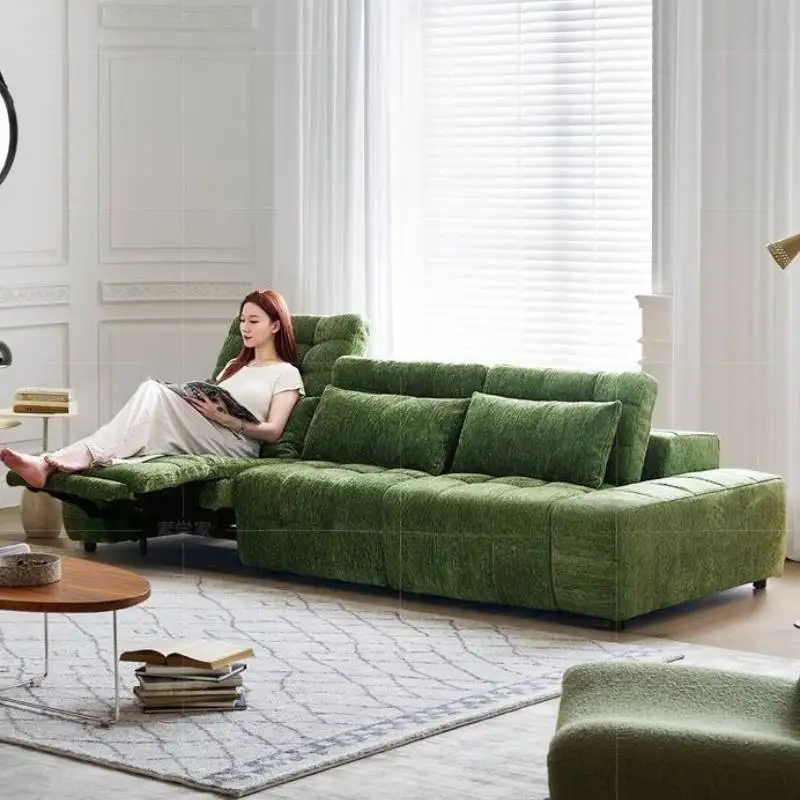 أريكة كرسي كهربائي للنوم باللون الأخضر بتصميم فاخر لغرفة المعيشة أريكة كرسي كهربائي حديث أثاث منزلي من Woonkamerbanken #3