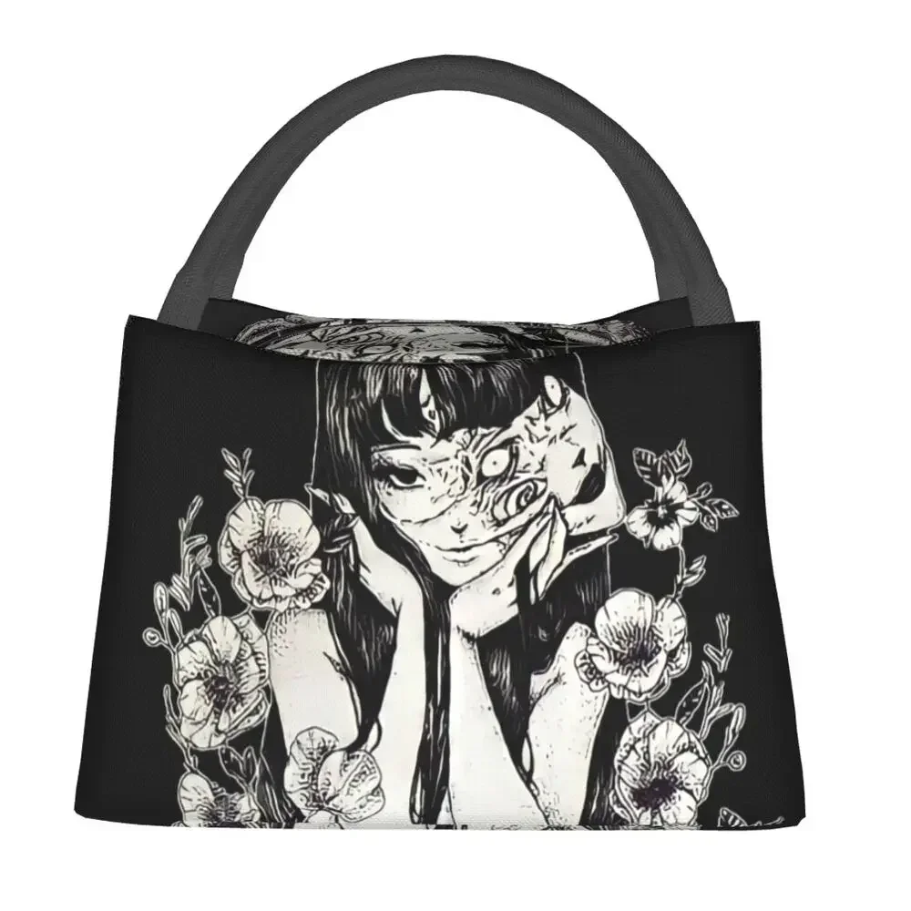 Flower Tomie Junji Ito Portable Lunch Boxes Japan Horror Manga Cooler Thermal Food Insulated  Bag Office Pinic Container