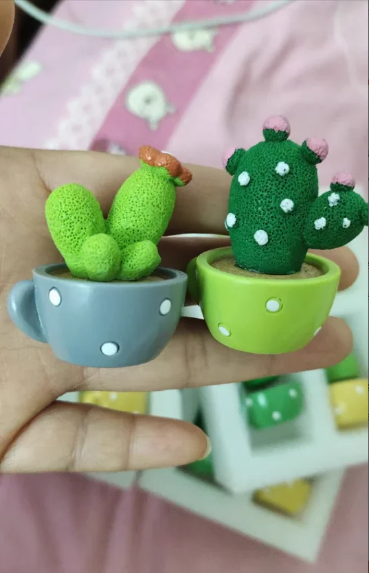 

Cute Car Decor Spring Animal Cactus Mini Potted Plant Auto Ornament