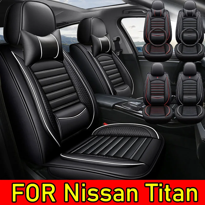 

FOR Nissan Titan Car seat cover high quality PU leather waterproof soft headrest luxury full wrap seat cover dirt resistant